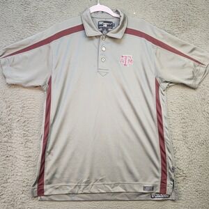 Texas A&M Aggies Shirt Mens Medium Gray Maroon NCAA Football Moisture Management